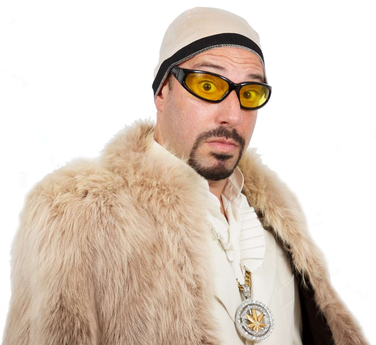 Dani B as Ali G in the fur coat